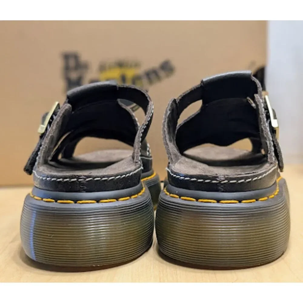 Dr. Martens Kelp Brown Maxxy Slide AR Rogue Leather Unisex Sandals UK 8 NIB